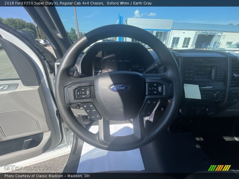 Oxford White / Earth Gray 2018 Ford F350 Super Duty XL Regular Cab 4x4 Chassis