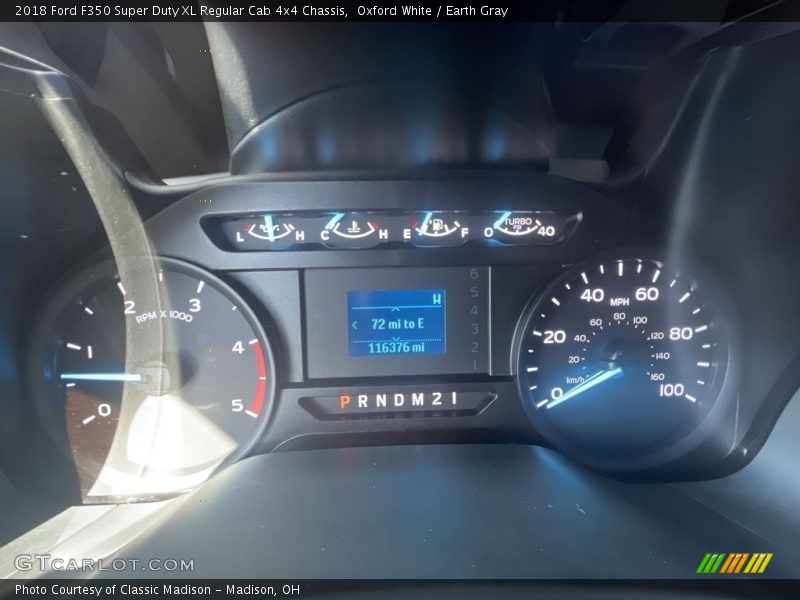 Oxford White / Earth Gray 2018 Ford F350 Super Duty XL Regular Cab 4x4 Chassis