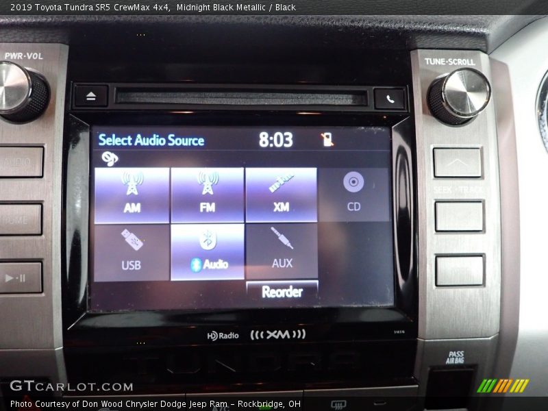 Midnight Black Metallic / Black 2019 Toyota Tundra SR5 CrewMax 4x4