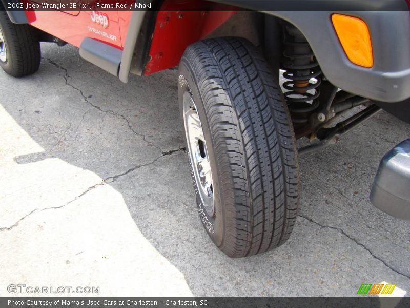 Flame Red / Khaki 2003 Jeep Wrangler SE 4x4