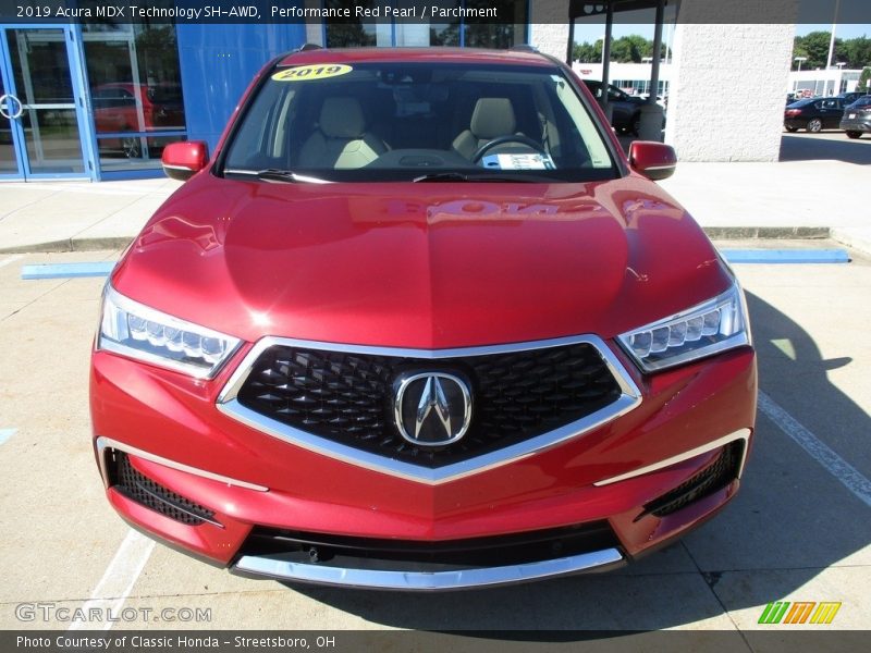 Performance Red Pearl / Parchment 2019 Acura MDX Technology SH-AWD