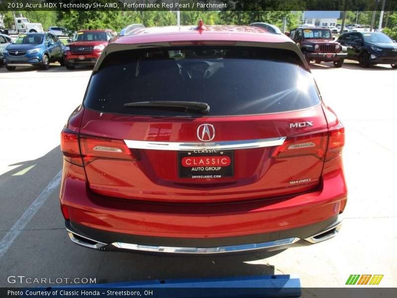 Performance Red Pearl / Parchment 2019 Acura MDX Technology SH-AWD