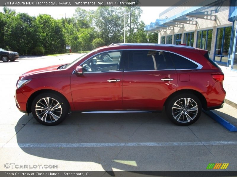 Performance Red Pearl / Parchment 2019 Acura MDX Technology SH-AWD