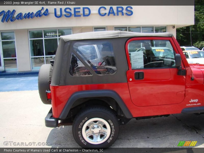 Flame Red / Khaki 2003 Jeep Wrangler SE 4x4