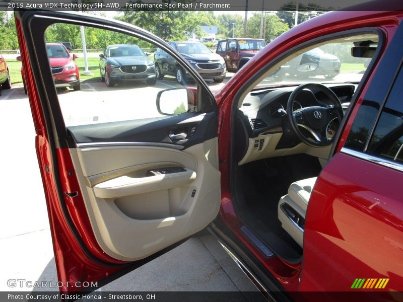 Performance Red Pearl / Parchment 2019 Acura MDX Technology SH-AWD