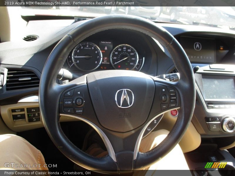 Performance Red Pearl / Parchment 2019 Acura MDX Technology SH-AWD