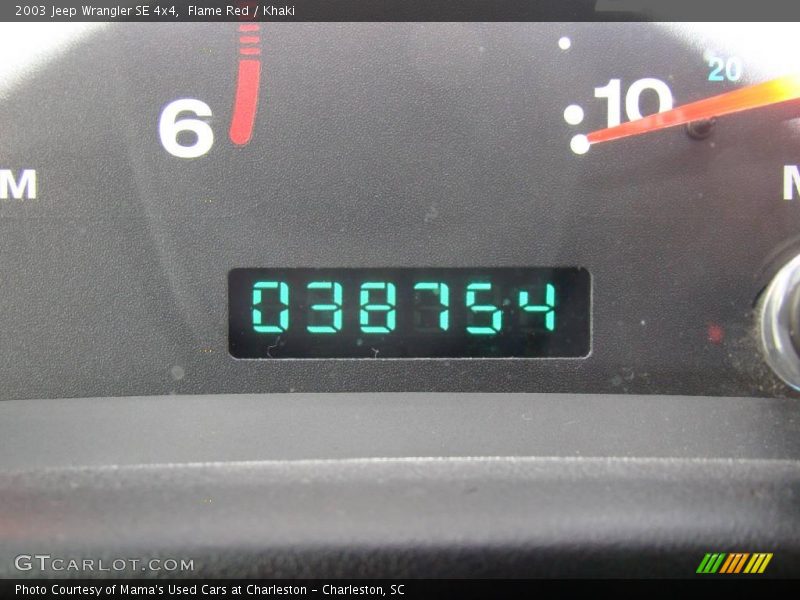 Flame Red / Khaki 2003 Jeep Wrangler SE 4x4