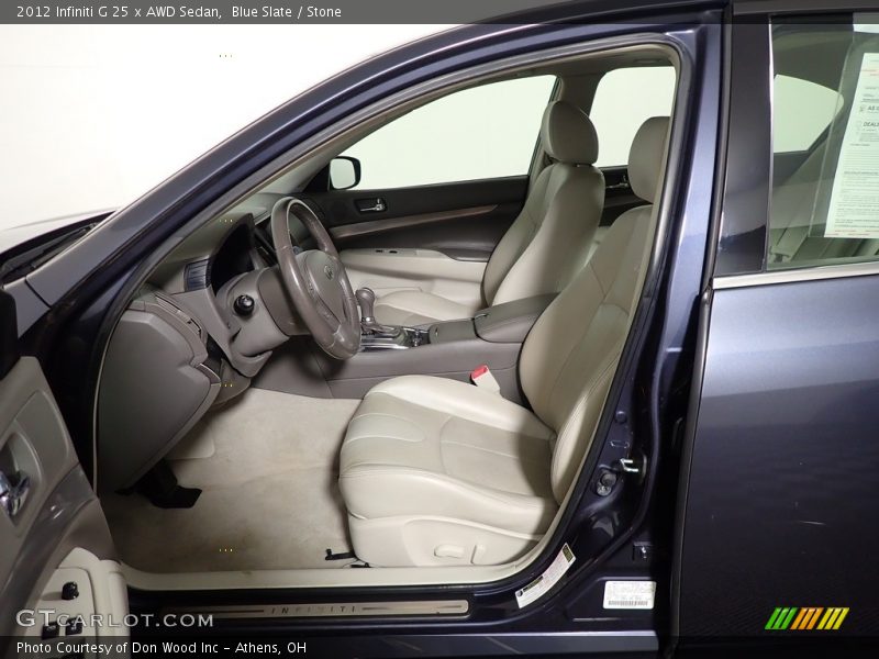 Front Seat of 2012 G 25 x AWD Sedan