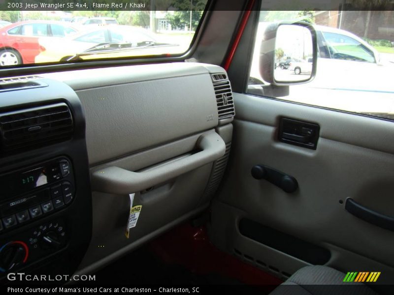 Flame Red / Khaki 2003 Jeep Wrangler SE 4x4