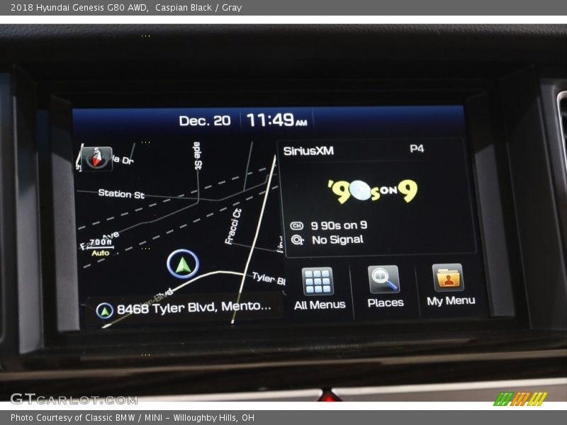 Navigation of 2018 Genesis G80 AWD