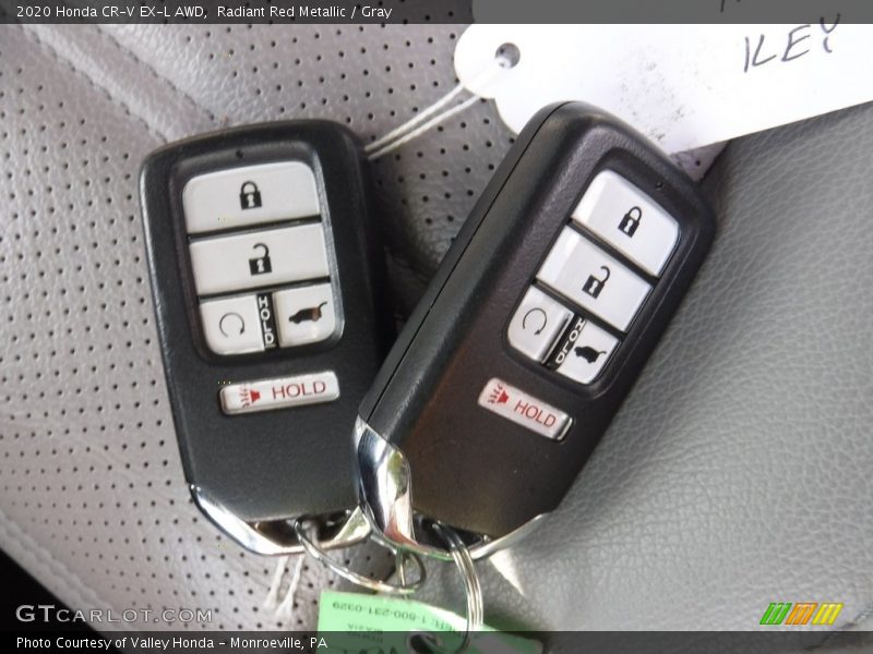 Radiant Red Metallic / Gray 2020 Honda CR-V EX-L AWD