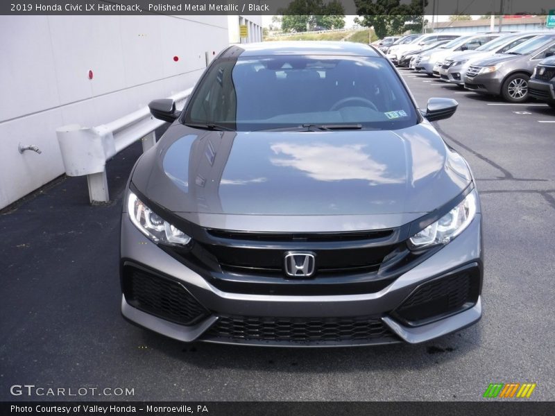 Polished Metal Metallic / Black 2019 Honda Civic LX Hatchback