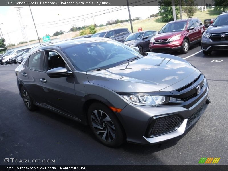 Polished Metal Metallic / Black 2019 Honda Civic LX Hatchback