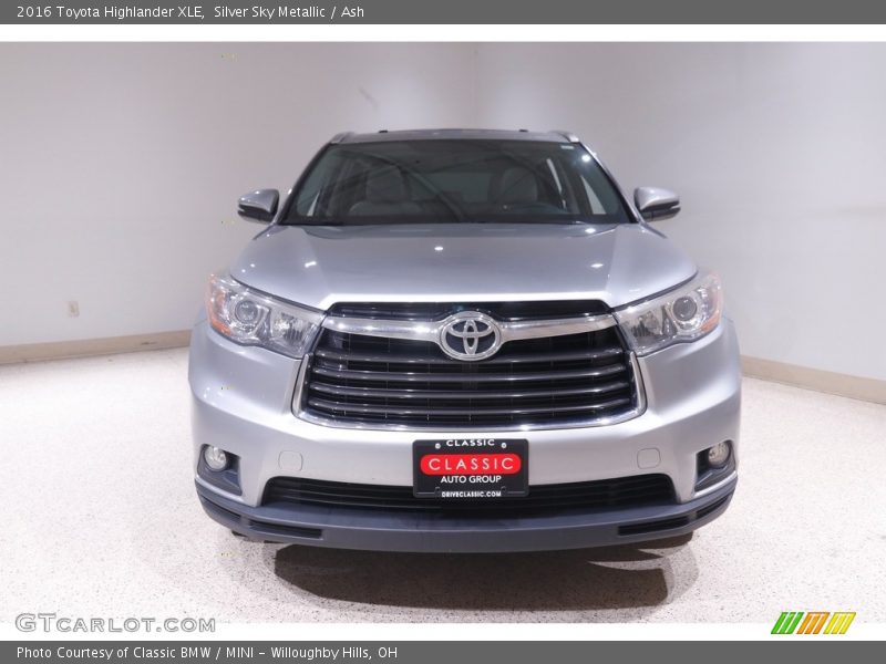 Silver Sky Metallic / Ash 2016 Toyota Highlander XLE