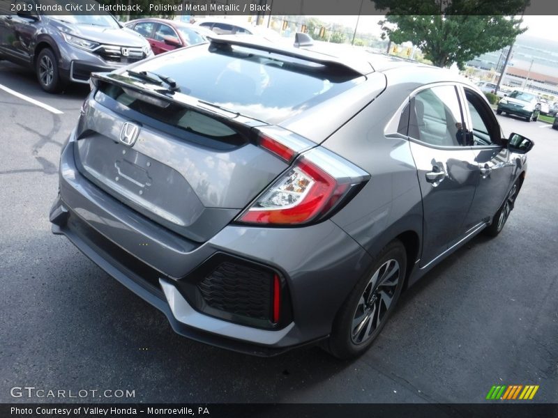 Polished Metal Metallic / Black 2019 Honda Civic LX Hatchback