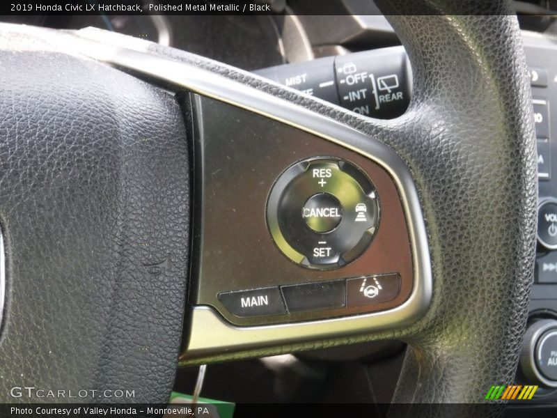 Polished Metal Metallic / Black 2019 Honda Civic LX Hatchback