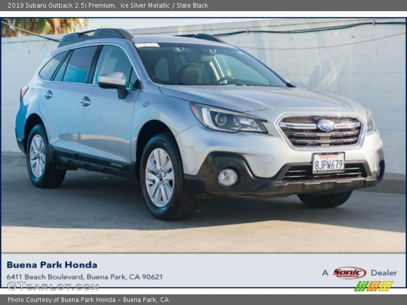 Ice Silver Metallic / Slate Black 2019 Subaru Outback 2.5i Premium