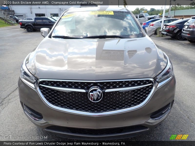 Champagne Gold Metallic / Chestnut 2020 Buick Enclave Avenir AWD