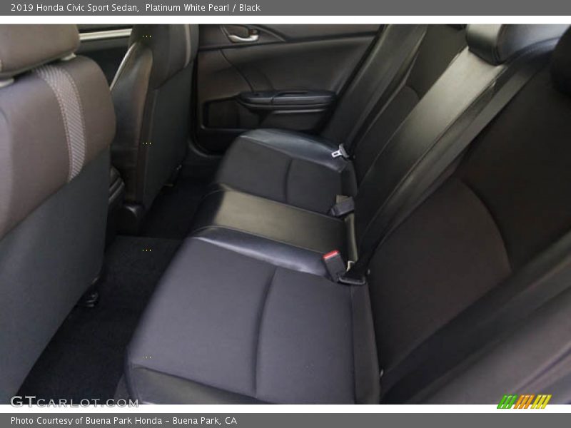 Platinum White Pearl / Black 2019 Honda Civic Sport Sedan