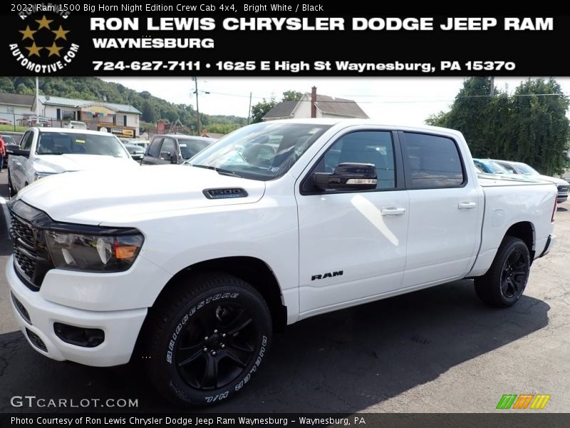 Bright White / Black 2022 Ram 1500 Big Horn Night Edition Crew Cab 4x4