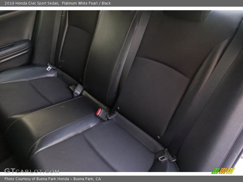 Platinum White Pearl / Black 2019 Honda Civic Sport Sedan