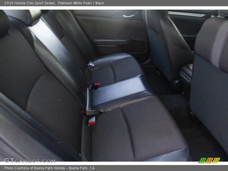 Platinum White Pearl / Black 2019 Honda Civic Sport Sedan