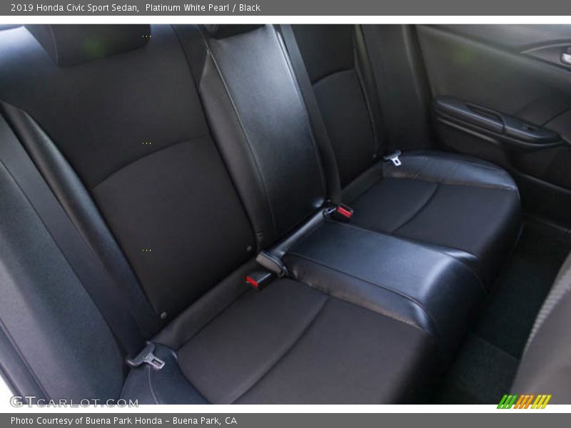 Platinum White Pearl / Black 2019 Honda Civic Sport Sedan