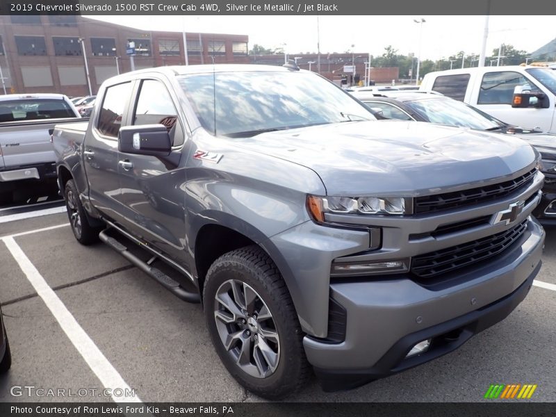 Silver Ice Metallic / Jet Black 2019 Chevrolet Silverado 1500 RST Crew Cab 4WD