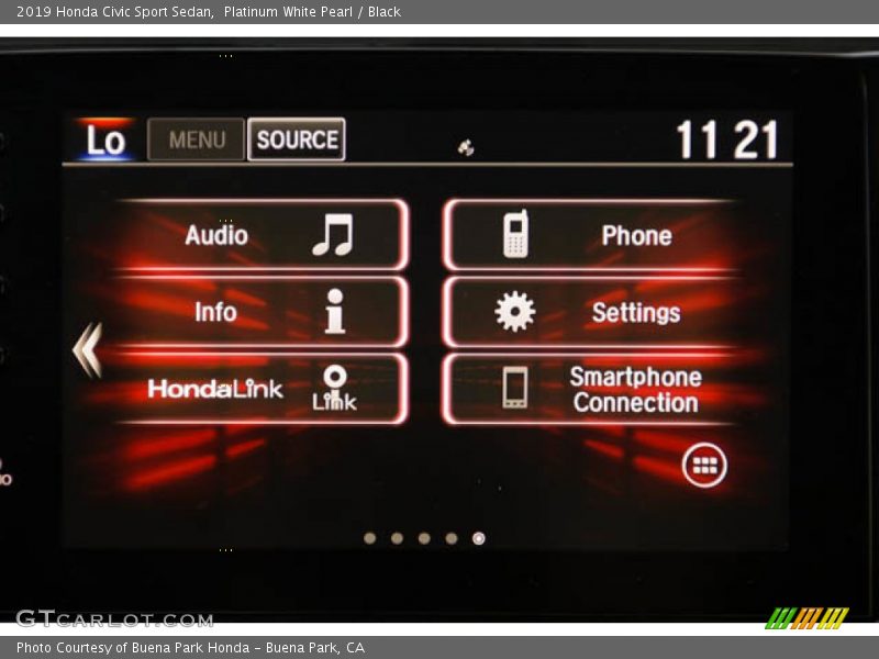 Platinum White Pearl / Black 2019 Honda Civic Sport Sedan