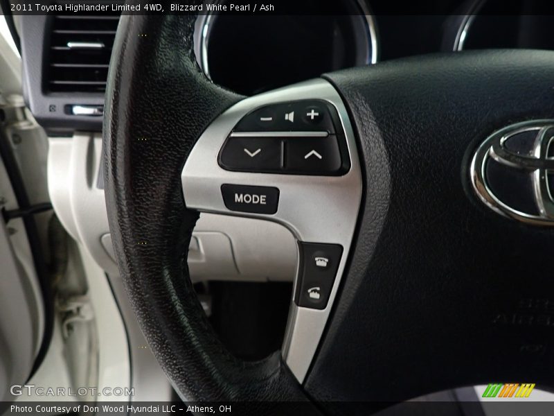 Blizzard White Pearl / Ash 2011 Toyota Highlander Limited 4WD