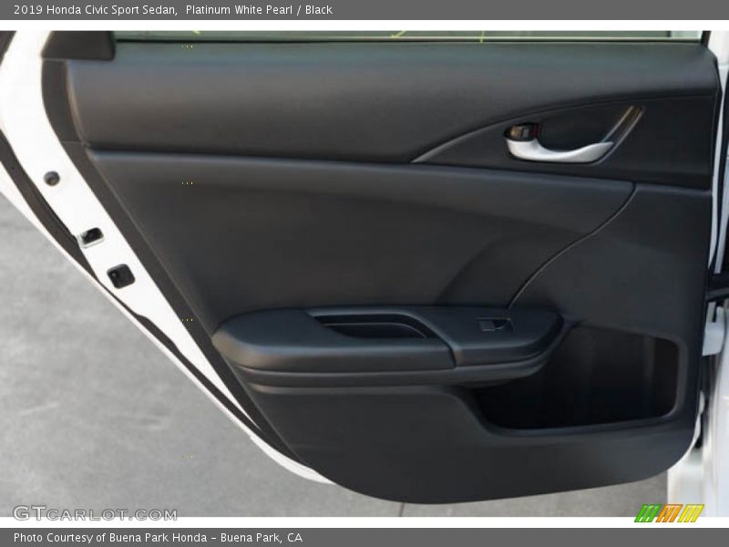 Platinum White Pearl / Black 2019 Honda Civic Sport Sedan
