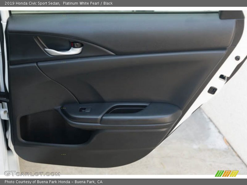 Platinum White Pearl / Black 2019 Honda Civic Sport Sedan