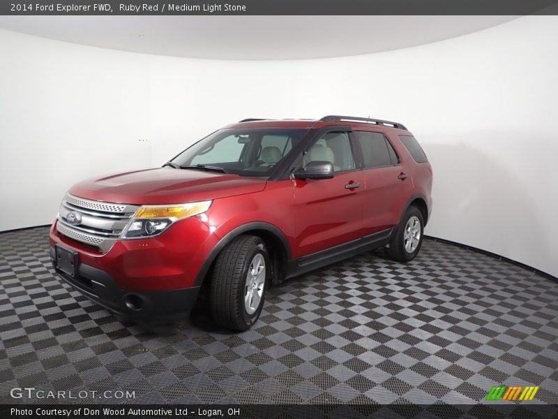 Ruby Red / Medium Light Stone 2014 Ford Explorer FWD