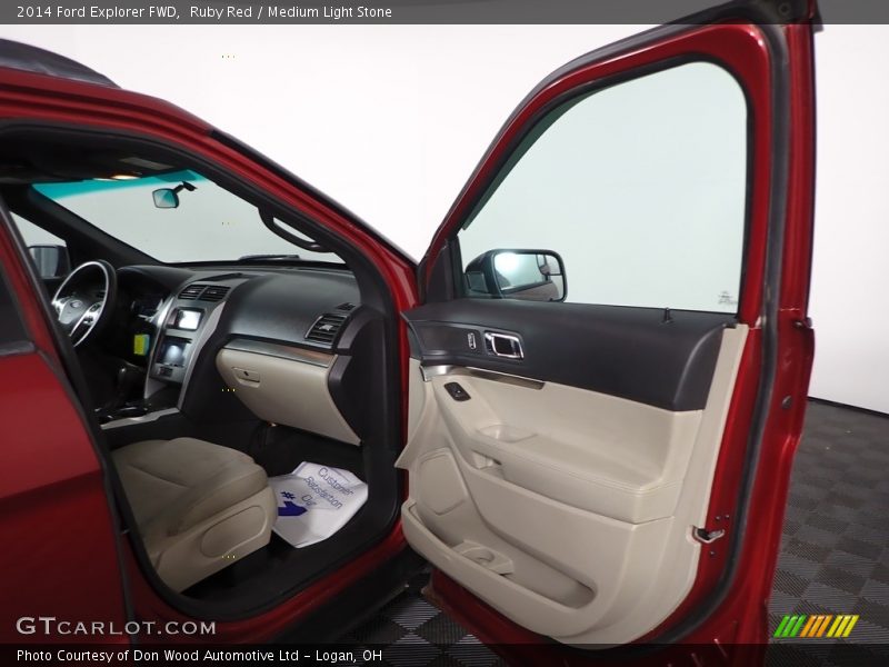 Ruby Red / Medium Light Stone 2014 Ford Explorer FWD