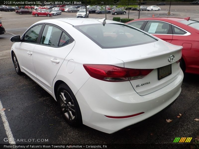 Quartz White Pearl / Black 2018 Hyundai Elantra SEL