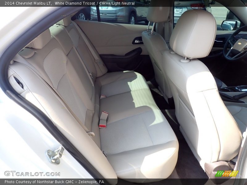 White Diamond Tricoat / Cocoa/Light Neutral 2014 Chevrolet Malibu LT