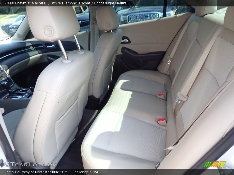 White Diamond Tricoat / Cocoa/Light Neutral 2014 Chevrolet Malibu LT