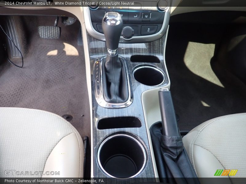White Diamond Tricoat / Cocoa/Light Neutral 2014 Chevrolet Malibu LT