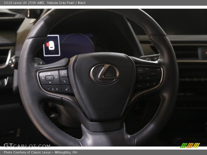 Nebula Gray Pearl / Black 2019 Lexus UX 250h AWD