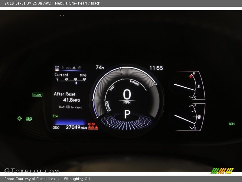 Nebula Gray Pearl / Black 2019 Lexus UX 250h AWD