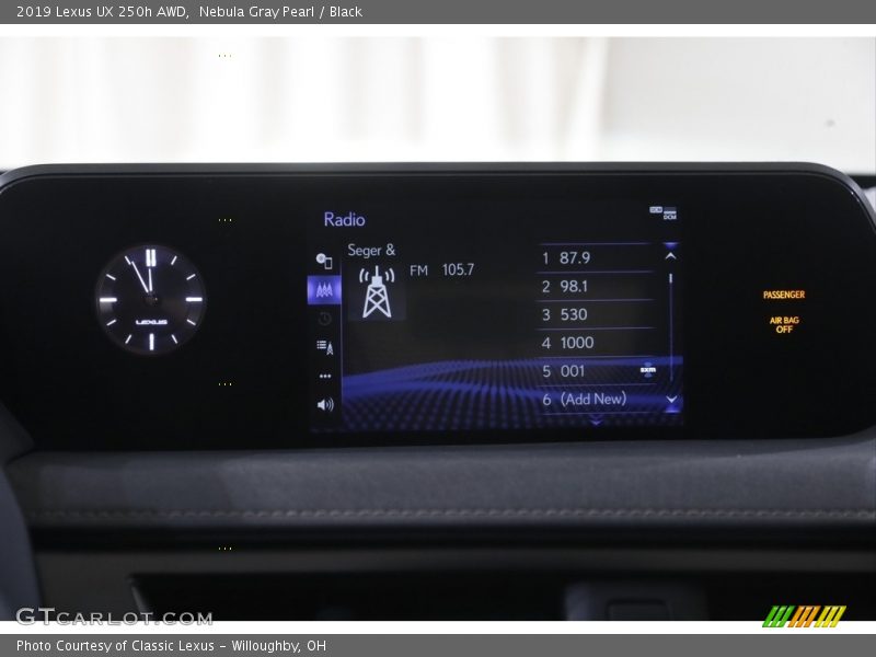 Nebula Gray Pearl / Black 2019 Lexus UX 250h AWD