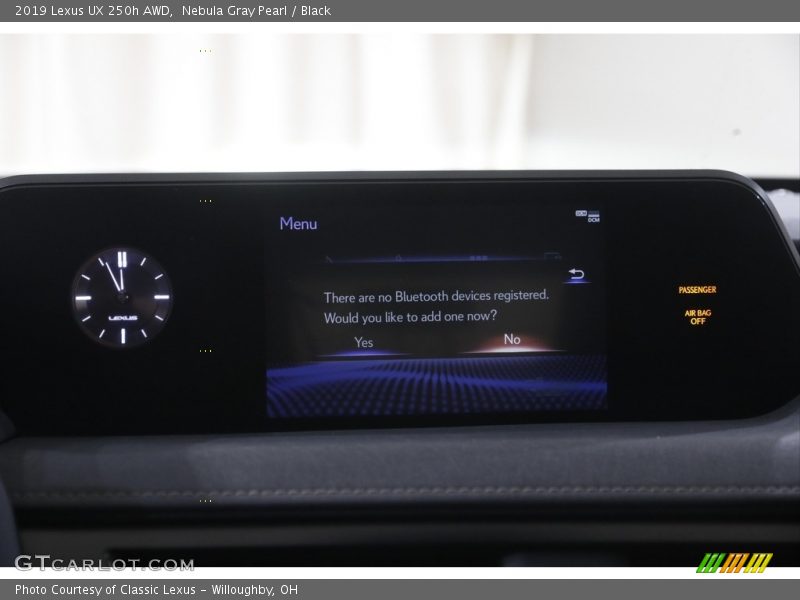 Nebula Gray Pearl / Black 2019 Lexus UX 250h AWD