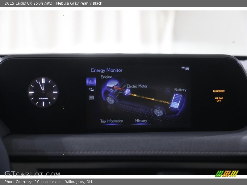 Nebula Gray Pearl / Black 2019 Lexus UX 250h AWD