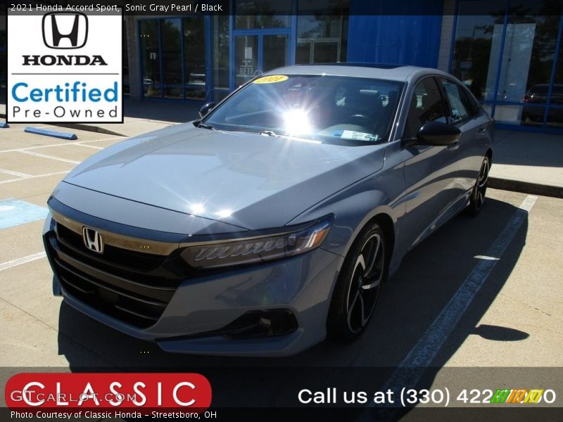 Sonic Gray Pearl / Black 2021 Honda Accord Sport