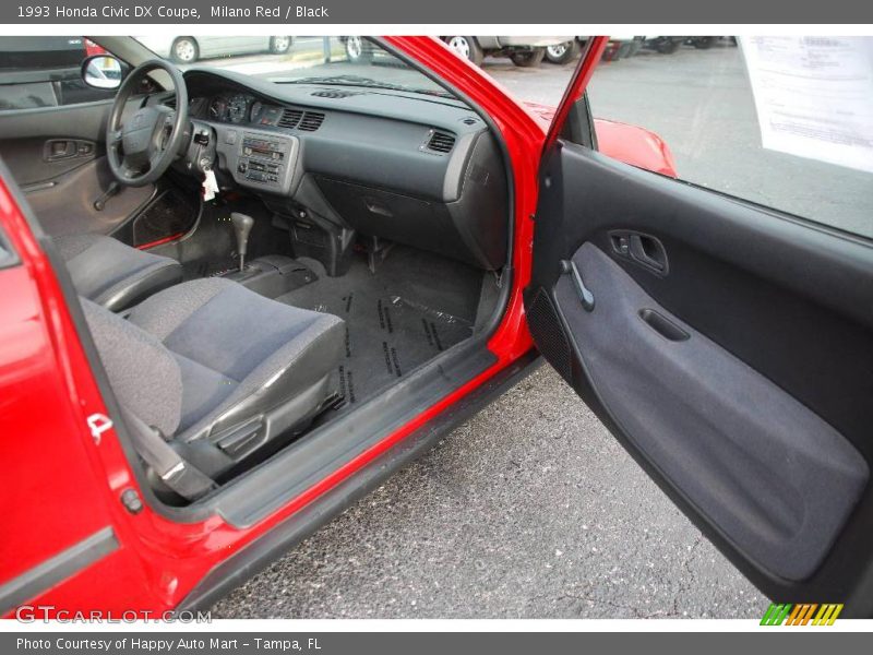 Milano Red / Black 1993 Honda Civic DX Coupe