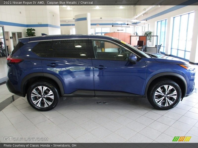 Caspian Blue Metallic / Charcoal 2021 Nissan Rogue SV AWD