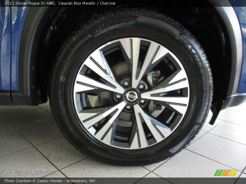 Caspian Blue Metallic / Charcoal 2021 Nissan Rogue SV AWD