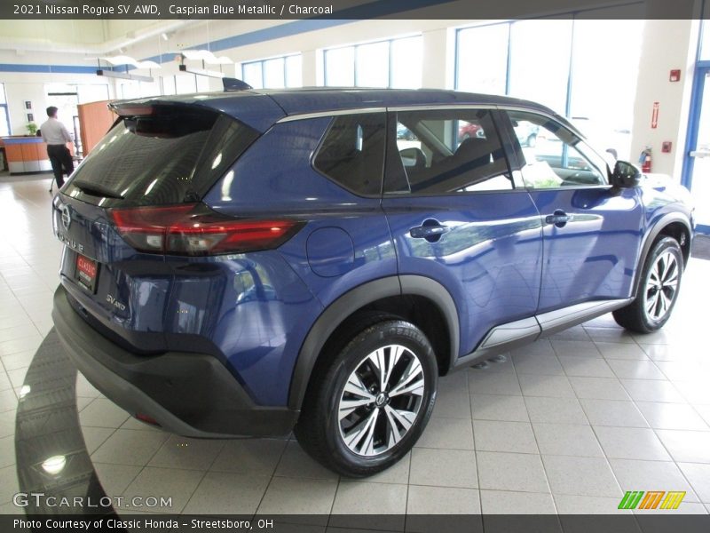 Caspian Blue Metallic / Charcoal 2021 Nissan Rogue SV AWD