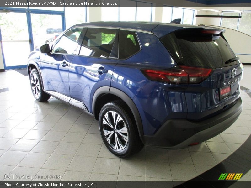 Caspian Blue Metallic / Charcoal 2021 Nissan Rogue SV AWD