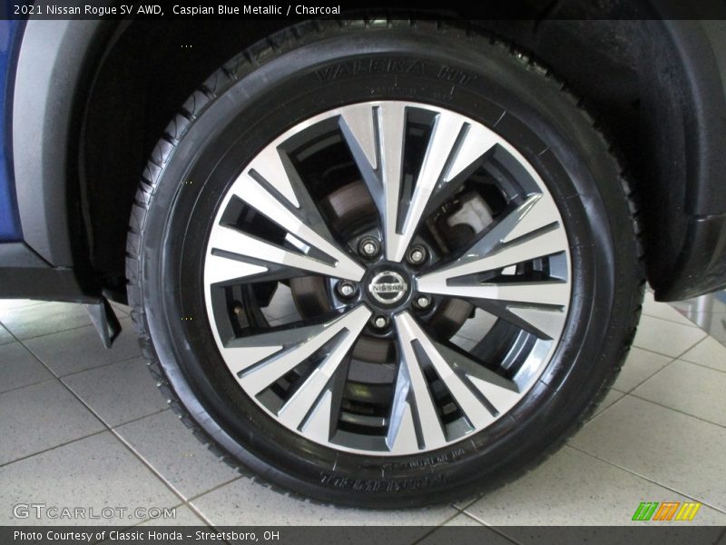 Caspian Blue Metallic / Charcoal 2021 Nissan Rogue SV AWD